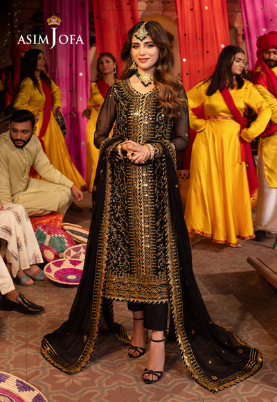 Asim Jofa | Chamak Damak Festive 24 | AJCD-19 - Hoorain Designer Wear - Pakistani Ladies Branded Stitched Clothes in United Kingdom, United states, CA and Australia