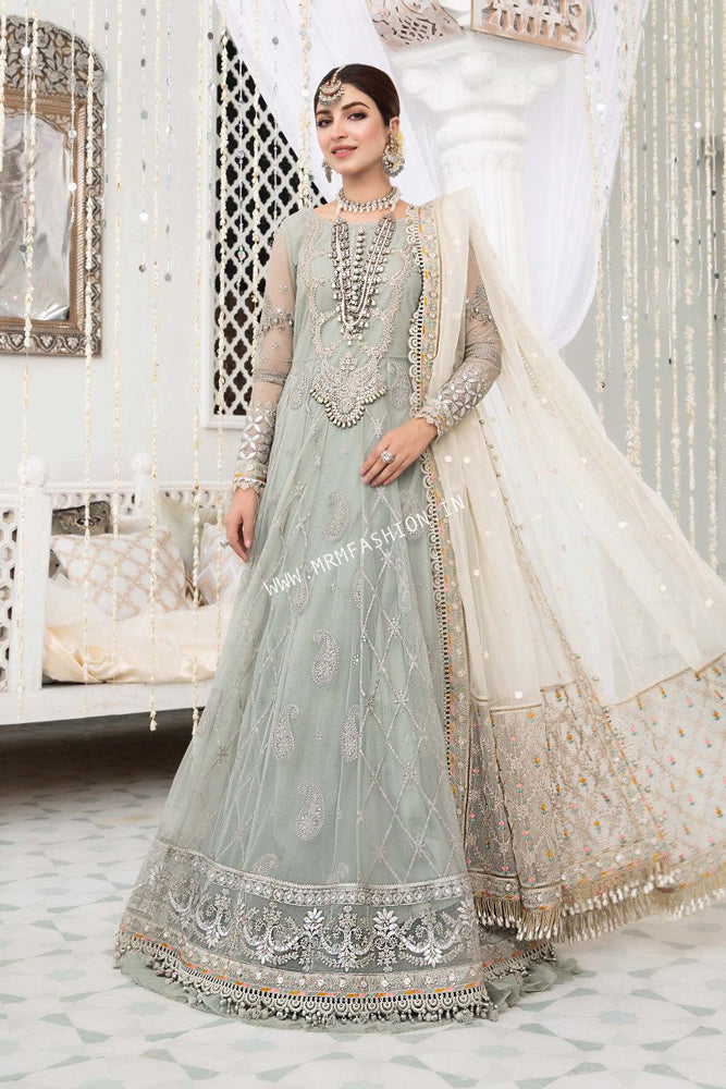Maria B | Luxury Collection | EL-22-03-Pista Green S / Pistachio Green / Net