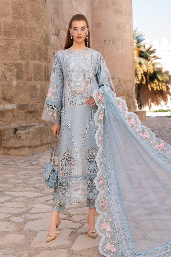 Maria B | Voyage a' Luxe Lawn | D-2410-B - Hoorain Designer Wear - Pakistani Ladies Branded Stitched Clothes in United Kingdom, United states, CA and Australia