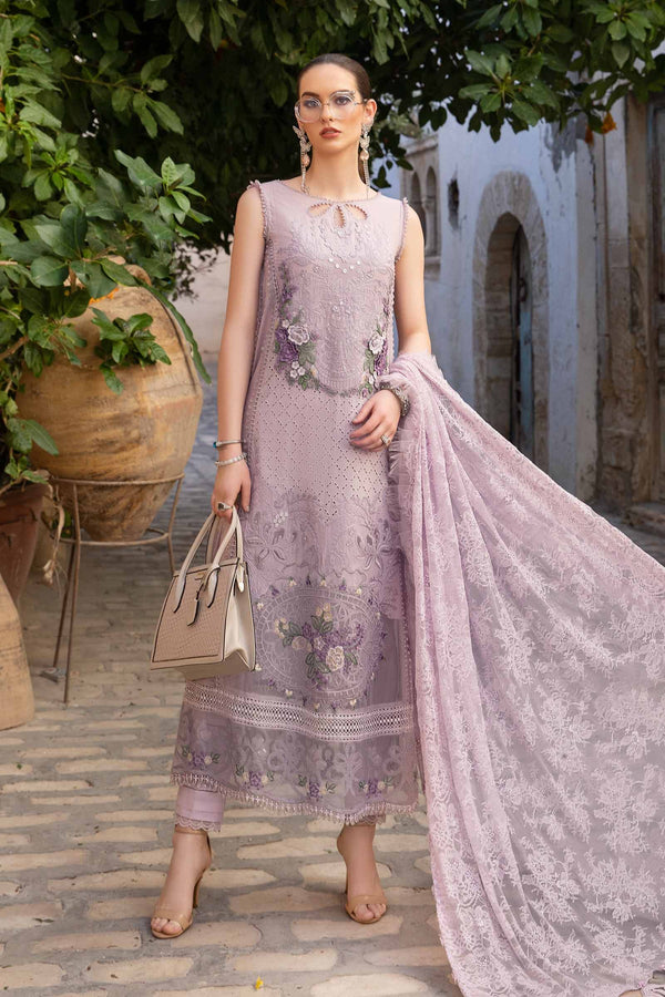 Maria B | Voyage a' Luxe Lawn | D-2411-B - Hoorain Designer Wear - Pakistani Ladies Branded Stitched Clothes in United Kingdom, United states, CA and Australia
