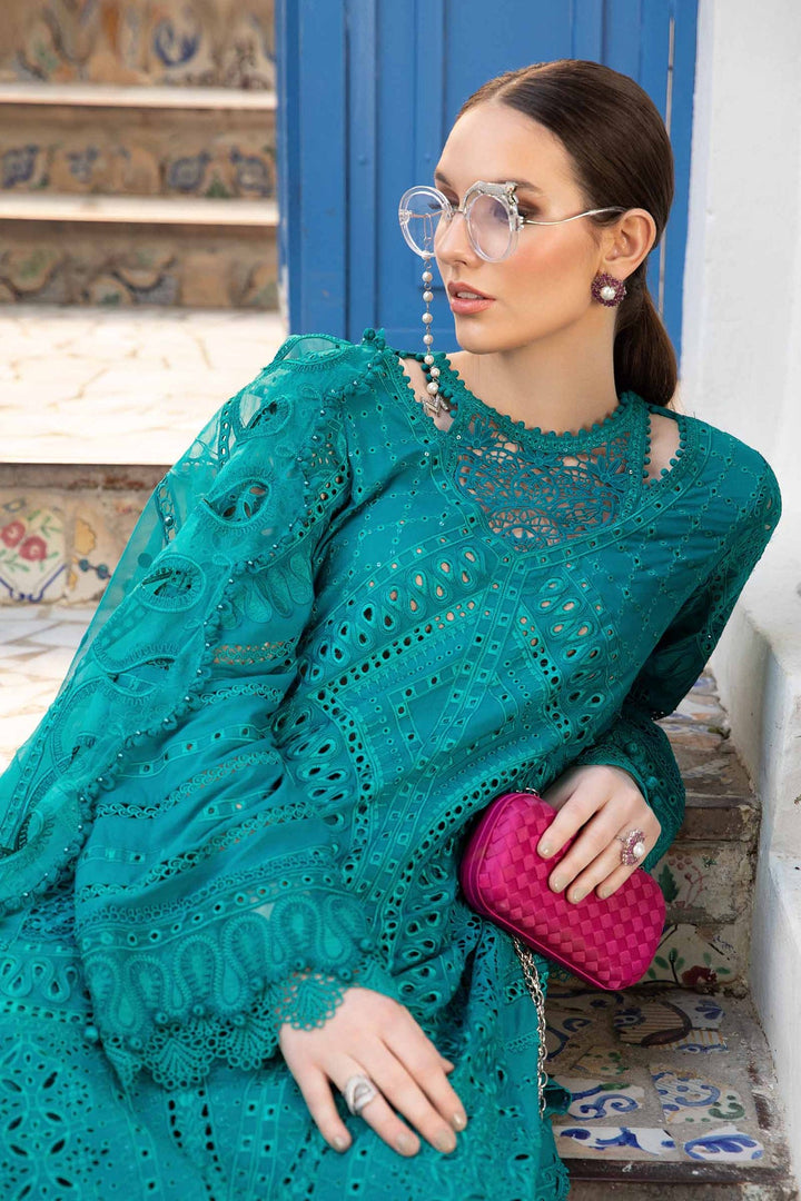 Maria B | Voyage a' Luxe Lawn | D-2402-A - Hoorain Designer Wear - Pakistani Ladies Branded Stitched Clothes in United Kingdom, United states, CA and Australia