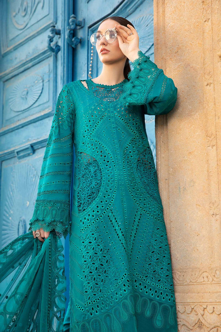 Maria B | Voyage a' Luxe Lawn | D-2402-A - Hoorain Designer Wear - Pakistani Ladies Branded Stitched Clothes in United Kingdom, United states, CA and Australia