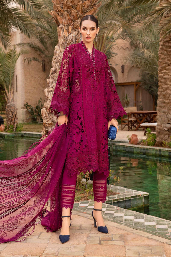 Maria B | Voyage a' Luxe Lawn | D-2409-B - Hoorain Designer Wear - Pakistani Ladies Branded Stitched Clothes in United Kingdom, United states, CA and Australia
