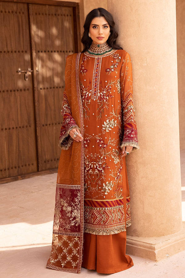 Nureh | Embroidered Luxury Chiffon | NEL-22 - Hoorain Designer Wear - Pakistani Ladies Branded Stitched Clothes in United Kingdom, United states, CA and Australia