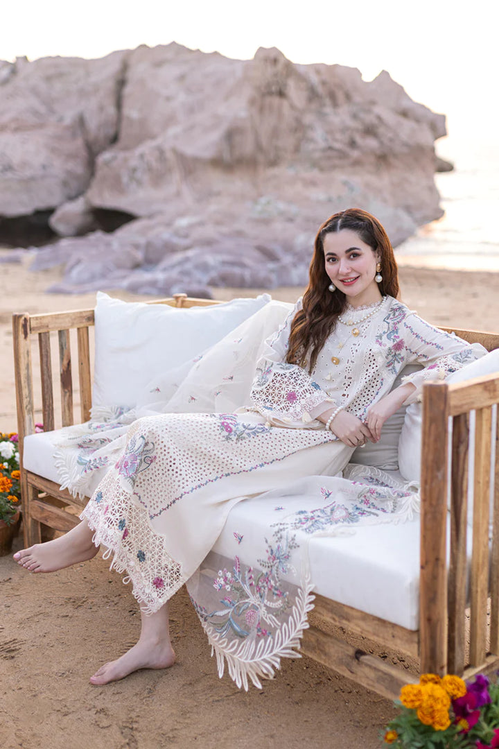Qalamkar | Sahil Kinare Luxury Lawn | FP-09 SELIN - Hoorain Designer Wear - Pakistani Ladies Branded Stitched Clothes in United Kingdom, United states, CA and Australia