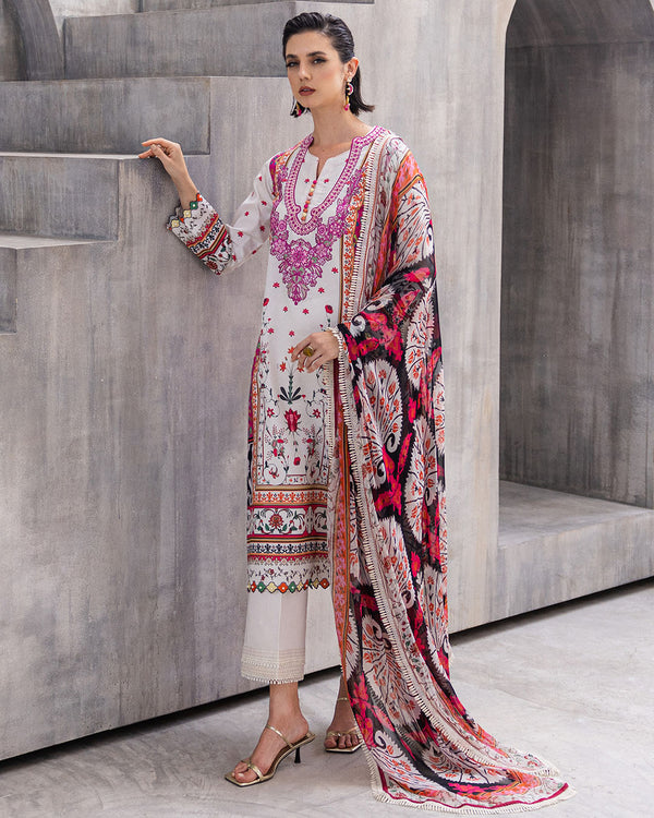Roheenaz | Azalea Printed Lawn 24 | Marigold Meadows - Hoorain Designer Wear - Pakistani Ladies Branded Stitched Clothes in United Kingdom, United states, CA and Australia