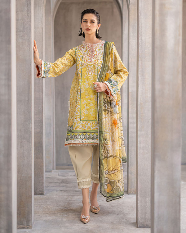 Roheenaz | Azalea Printed Lawn 24 | Celestial Silk - Hoorain Designer Wear - Pakistani Ladies Branded Stitched Clothes in United Kingdom, United states, CA and Australia