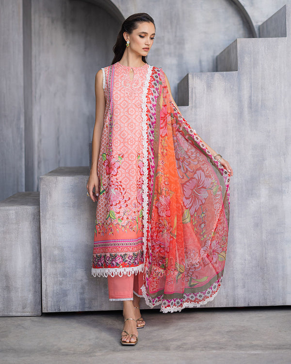 Roheenaz | Azalea Printed Lawn 24 | Radiant Rose - Hoorain Designer Wear - Pakistani Ladies Branded Stitched Clothes in United Kingdom, United states, CA and Australia
