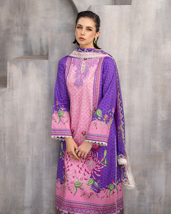 Roheenaz | Azalea Printed Lawn 24 | Luxe Bloom - Hoorain Designer Wear - Pakistani Ladies Branded Stitched Clothes in United Kingdom, United states, CA and Australia
