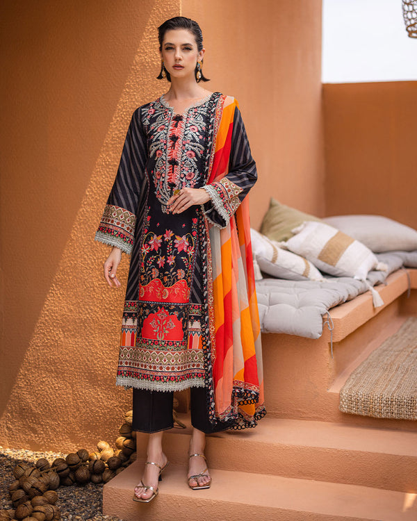 Roheenaz | Azalea Printed Lawn 24 | Midnight Mirage - Hoorain Designer Wear - Pakistani Ladies Branded Stitched Clothes in United Kingdom, United states, CA and Australia