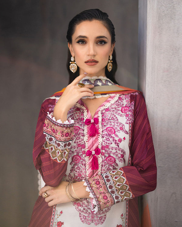 Roheenaz | Azalea Printed Lawn 24 | Orchid Oasis - Hoorain Designer Wear - Pakistani Ladies Branded Stitched Clothes in United Kingdom, United states, CA and Australia