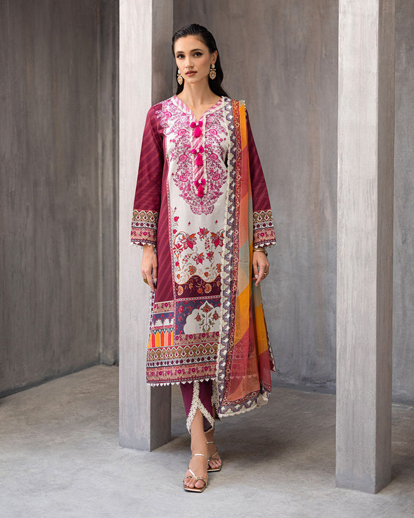 Roheenaz | Azalea Printed Lawn 24 | Orchid Oasis - Hoorain Designer Wear - Pakistani Ladies Branded Stitched Clothes in United Kingdom, United states, CA and Australia