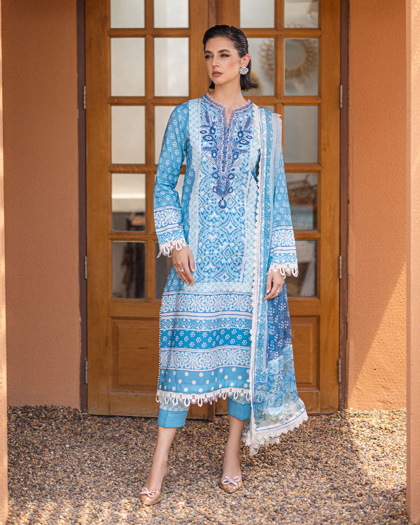 Roheenaz | Azalea Printed Lawn 24 | Starlit Sky - Hoorain Designer Wear - Pakistani Ladies Branded Stitched Clothes in United Kingdom, United states, CA and Australia
