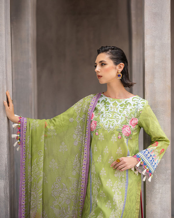 Roheenaz | Azalea Printed Lawn 24 | Serene Seafoam - Hoorain Designer Wear - Pakistani Ladies Branded Stitched Clothes in United Kingdom, United states, CA and Australia