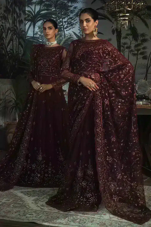 Zarif | LA ROSELLA Formals | ZLR 06 CARMINE - Hoorain Designer Wear - Pakistani Ladies Branded Stitched Clothes in United Kingdom, United states, CA and Australia