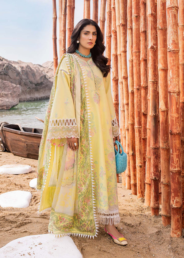 Sadaf Fawad Khan | Siraa Luxury Lawn 24| Amani (A) - Hoorain Designer Wear - Pakistani Ladies Branded Stitched Clothes in United Kingdom, United states, CA and Australia