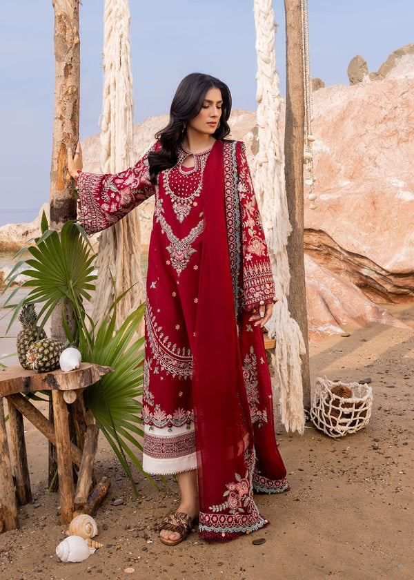 Sadaf Fawad Khan | Siraa Luxury Lawn 24| Calah (A) - Hoorain Designer Wear - Pakistani Ladies Branded Stitched Clothes in United Kingdom, United states, CA and Australia