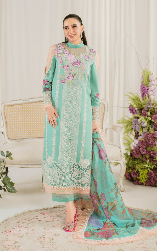 Asifa and Nabeel | Pretty in Pink Limited Edition | Water Lily (PP-3) - Hoorain Designer Wear - Pakistani Ladies Branded Stitched Clothes in United Kingdom, United states, CA and Australia