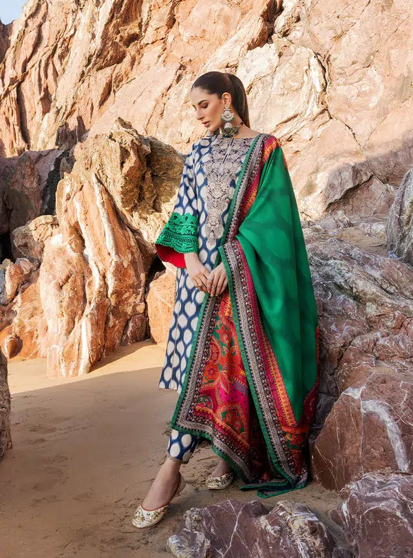 Zainab Chottani | Winter Shawls | Kiara - Hoorain Designer Wear - Pakistani Ladies Branded Stitched Clothes in United Kingdom, United states, CA and Australia