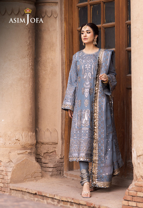 Asim Jofa | Chikankari Eid’24 | AJCE-12 - Hoorain Designer Wear - Pakistani Ladies Branded Stitched Clothes in United Kingdom, United states, CA and Australia