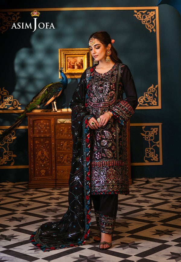 Asim Jofa | Fasana e Ishq Eid Luxury Lawn | AJFI-14 - Hoorain Designer Wear - Pakistani Ladies Branded Stitched Clothes in United Kingdom, United states, CA and Australia