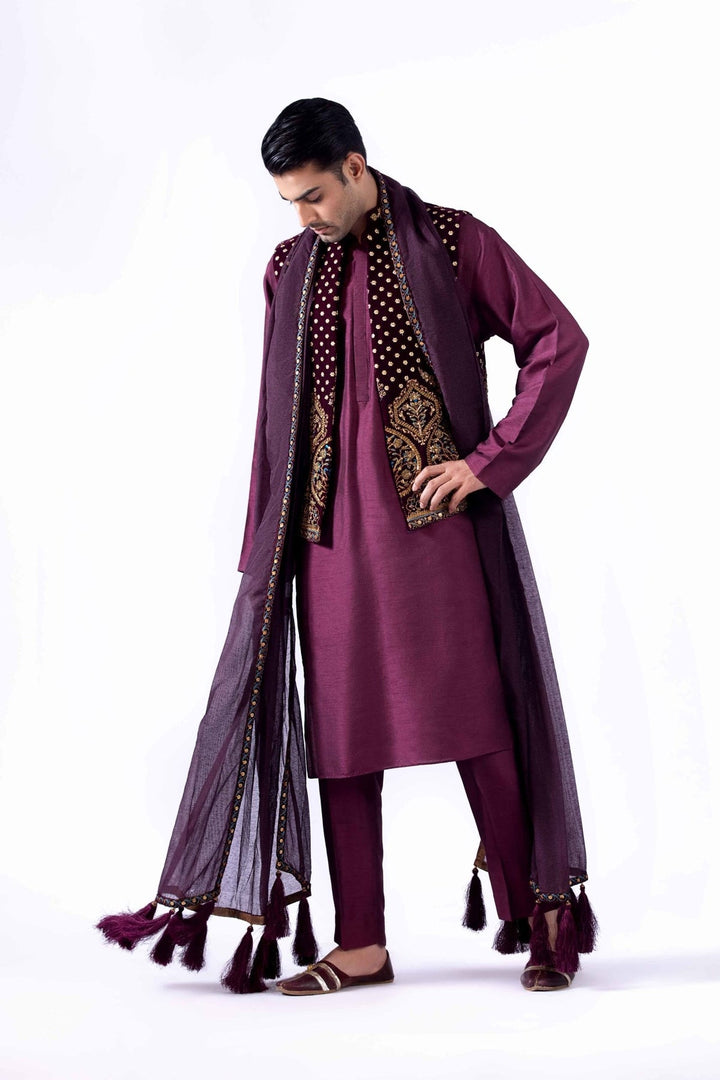 Pakistani Menswear | Fahad Hussayn | BHAMBHAL - Hoorain Designer Wear - Pakistani Ladies Branded Stitched Clothes in United Kingdom, United states, CA and Australia