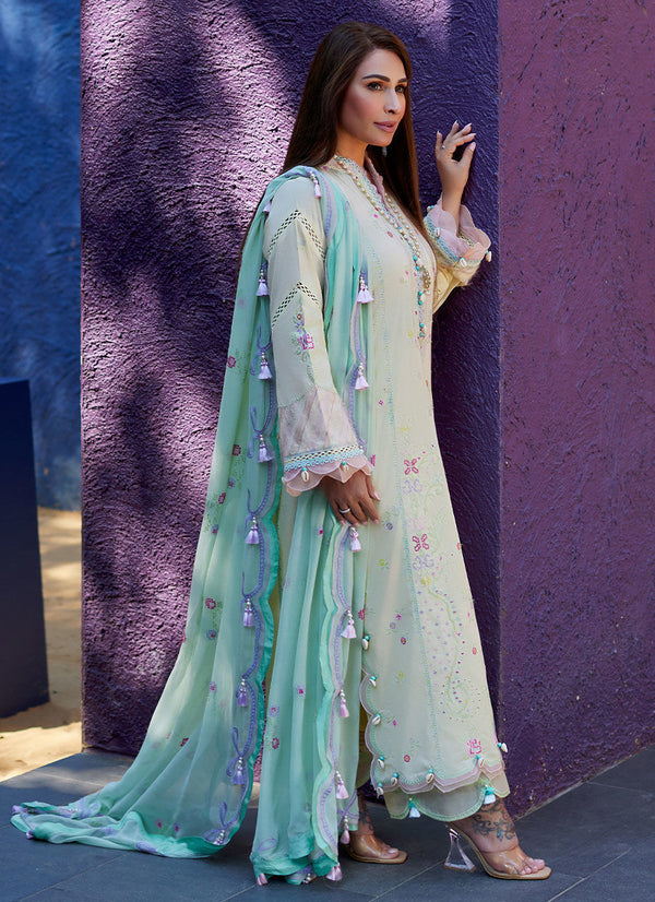 Farah Talib Aziz | Suay Lawn 24 | VAIA YELLOW - Hoorain Designer Wear - Pakistani Ladies Branded Stitched Clothes in United Kingdom, United states, CA and Australia