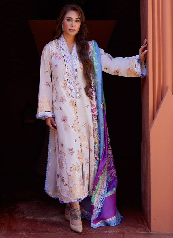 Farah Talib Aziz | Suay Lawn 24 | MIWA IVORY - Hoorain Designer Wear - Pakistani Ladies Branded Stitched Clothes in United Kingdom, United states, CA and Australia