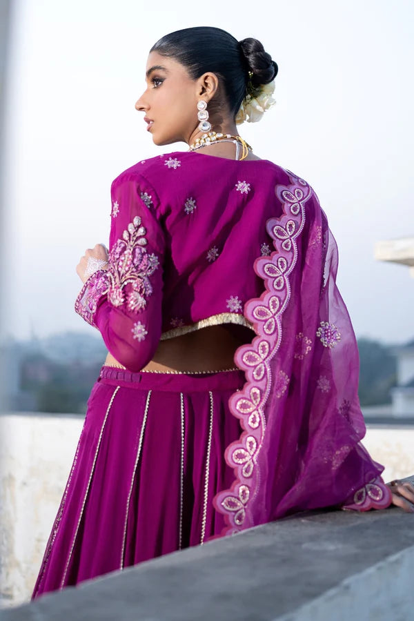 Ittehad | Dilruba Wedding Formals | ESDR77-SUT-PUP - Hoorain Designer Wear - Pakistani Ladies Branded Stitched Clothes in United Kingdom, United states, CA and Australia