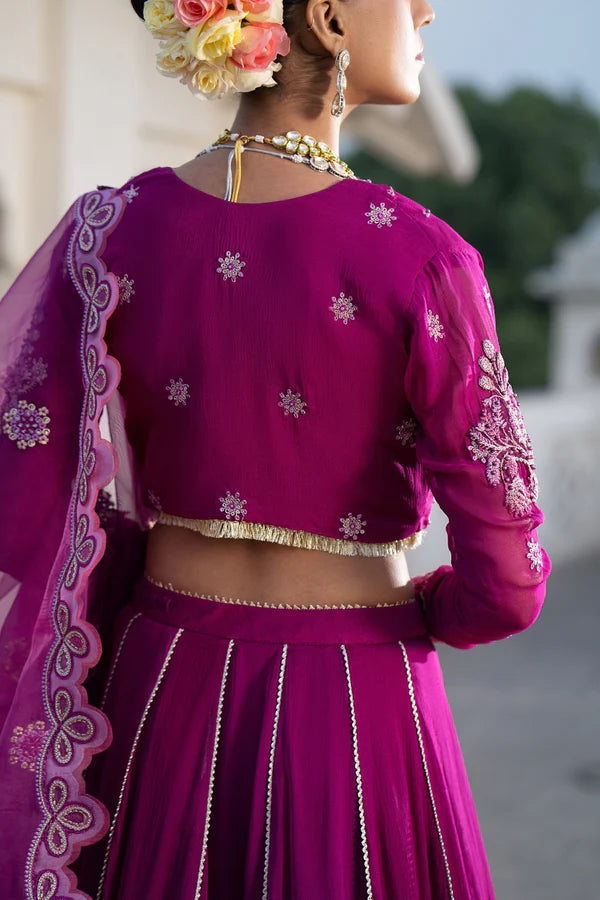 Ittehad | Dilruba Wedding Formals | ESDR77-SUT-PUP - Hoorain Designer Wear - Pakistani Ladies Branded Stitched Clothes in United Kingdom, United states, CA and Australia