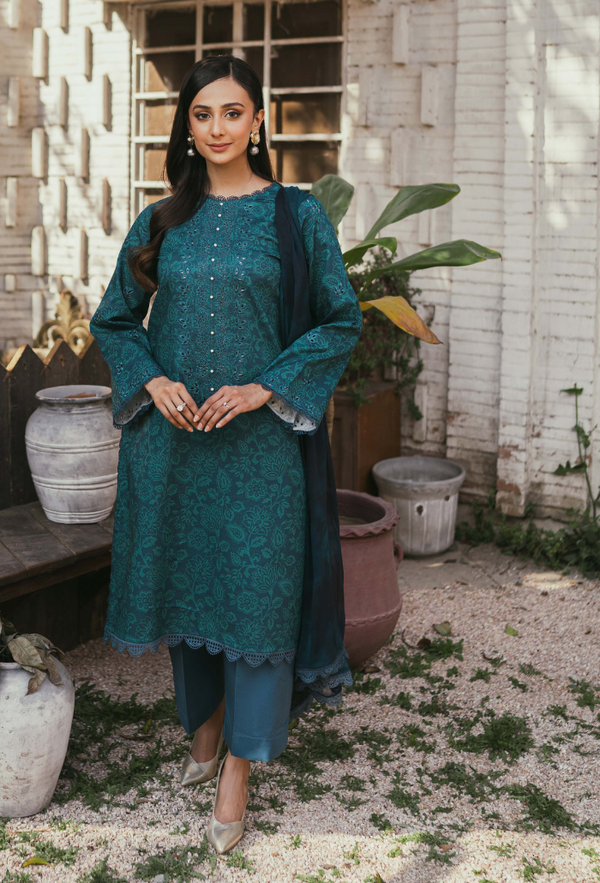 Humdum | Gardenia Lawn | D01 - Hoorain Designer Wear - Pakistani Ladies Branded Stitched Clothes in United Kingdom, United states, CA and Australia