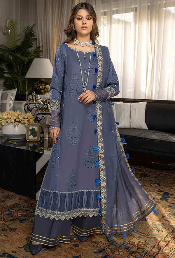 Humdum | Charlotte Chikankari  Lawn | D02 - Hoorain Designer Wear - Pakistani Ladies Branded Stitched Clothes in United Kingdom, United states, CA and Australia