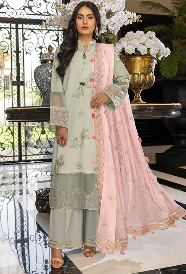Humdum | Charlotte Chikankari  Lawn | D05 - Hoorain Designer Wear - Pakistani Ladies Branded Stitched Clothes in United Kingdom, United states, CA and Australia
