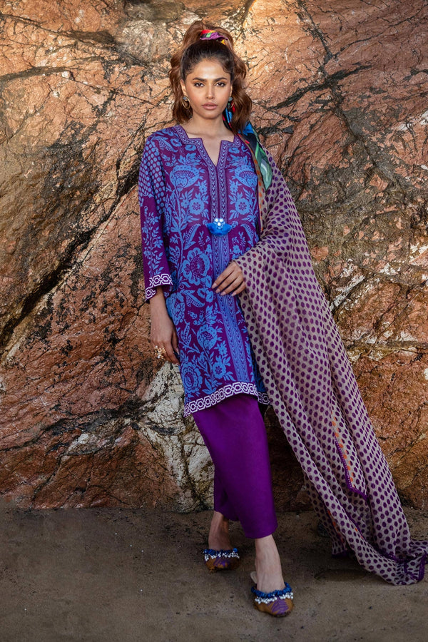 Sana Safinaz | Mahay Spring 24 | H241-010B-3CI - Hoorain Designer Wear - Pakistani Ladies Branded Stitched Clothes in United Kingdom, United states, CA and Australia
