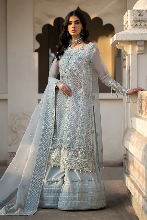 Ittehad | Dilruba Wedding Formals | ESDR75-SUT-BLU - Hoorain Designer Wear - Pakistani Ladies Branded Stitched Clothes in United Kingdom, United states, CA and Australia