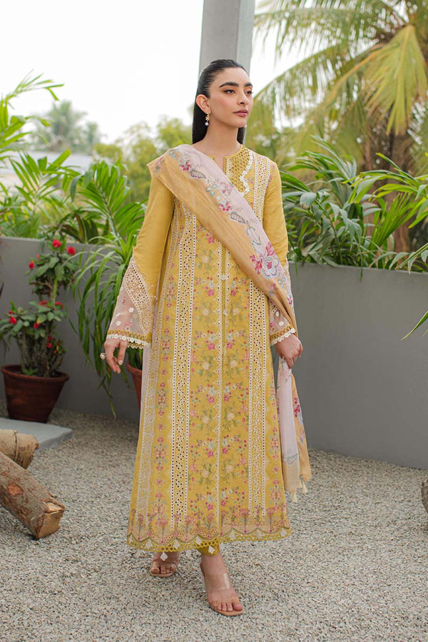 Qalamkar | Q Line Lawn Collection | JK-15 MIEL - Hoorain Designer Wear - Pakistani Ladies Branded Stitched Clothes in United Kingdom, United states, CA and Australia