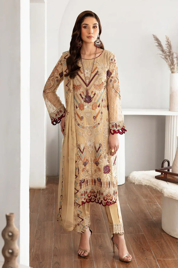 Ramsha | Rangoon Chiffon Collection | D-1108 - Hoorain Designer Wear - Pakistani Ladies Branded Stitched Clothes in United Kingdom, United states, CA and Australia