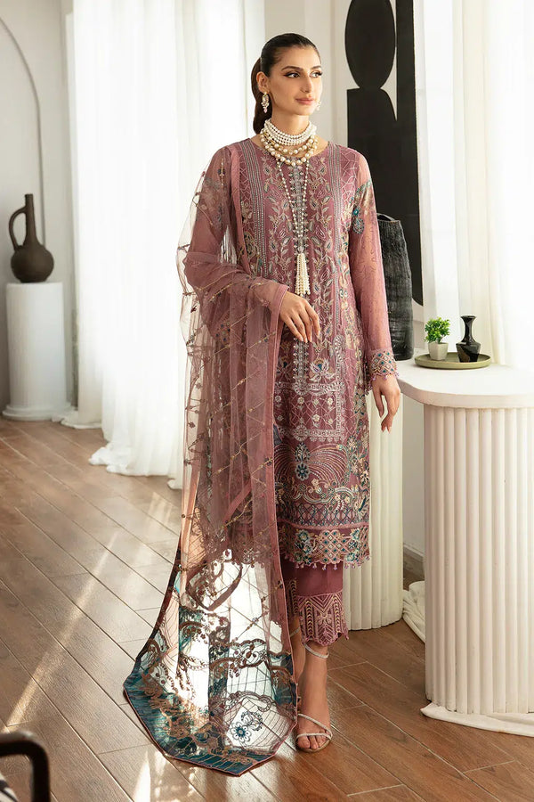 Ramsha | Rangoon Chiffon Collection | D-1102 - Hoorain Designer Wear - Pakistani Ladies Branded Stitched Clothes in United Kingdom, United states, CA and Australia