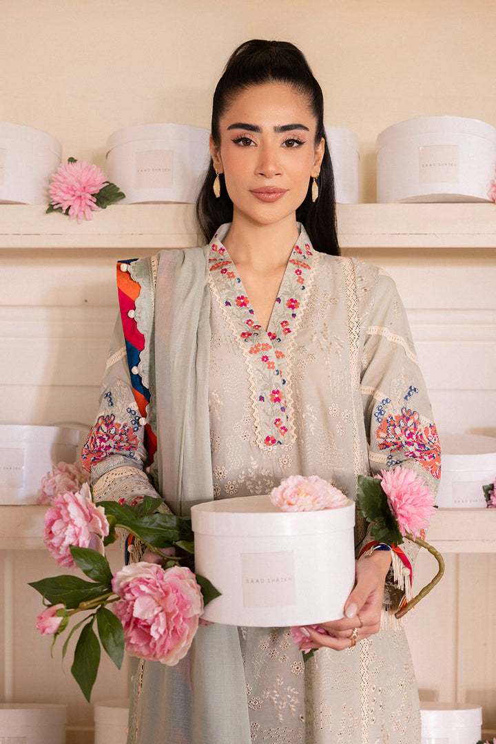 Saad Shaikh | La’Amour Luxury Lawn | Elara - Hoorain Designer Wear - Pakistani Ladies Branded Stitched Clothes in United Kingdom, United states, CA and Australia