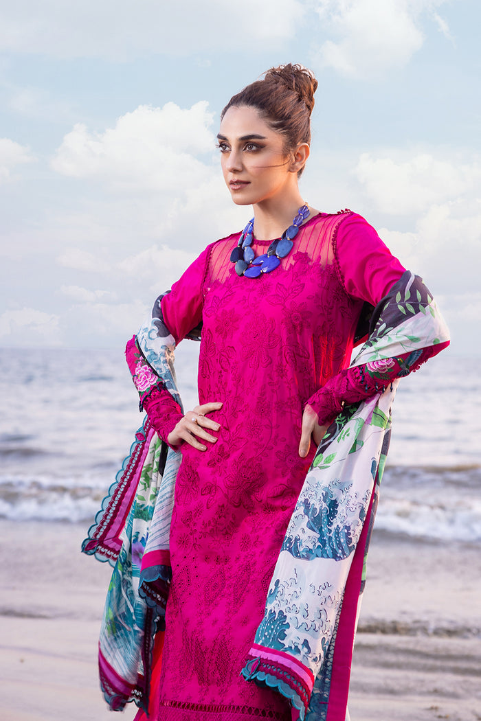 Saira Rizwan | Luxury Lawn 24 | DAMASK - SRLL24-08 - Hoorain Designer Wear - Pakistani Ladies Branded Stitched Clothes in United Kingdom, United states, CA and Australia