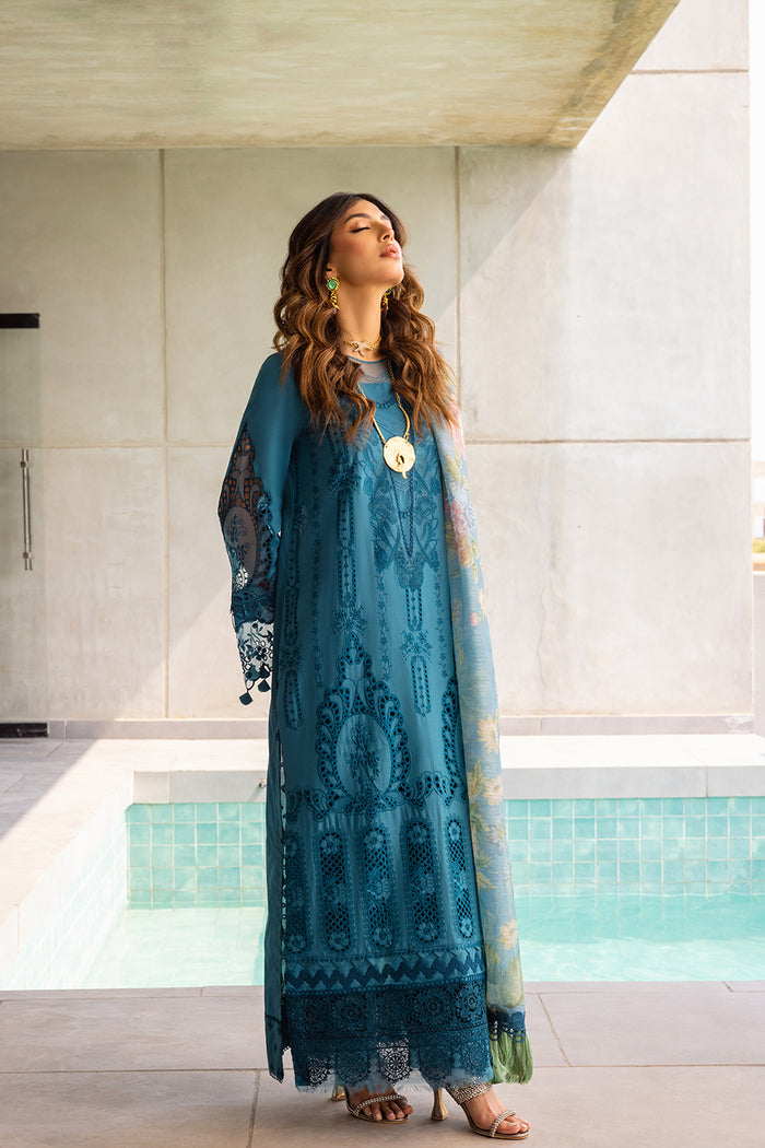 Saira Rizwan | Luxury Lawn 24 | SAPPHIRE - SRLL24-07 - Hoorain Designer Wear - Pakistani Ladies Branded Stitched Clothes in United Kingdom, United states, CA and Australia