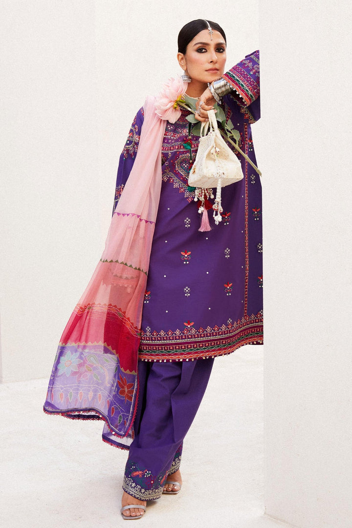 Zara Shahjahan | Luxury Lawn 24 | LAMIA-7B - Hoorain Designer Wear - Pakistani Ladies Branded Stitched Clothes in United Kingdom, United states, CA and Australia