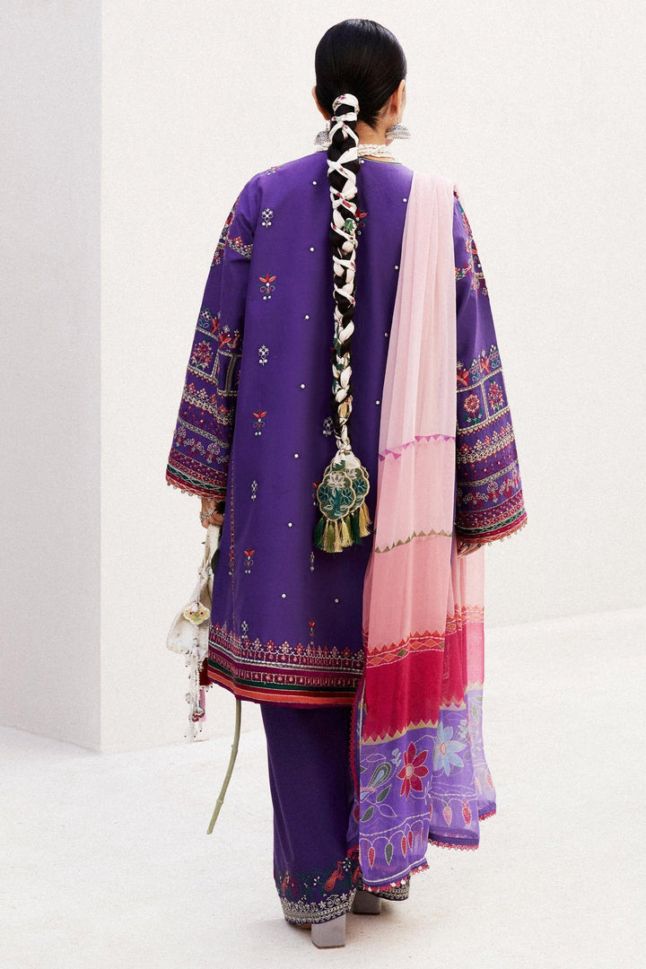 Zara Shahjahan | Luxury Lawn 24 | LAMIA-7B - Hoorain Designer Wear - Pakistani Ladies Branded Stitched Clothes in United Kingdom, United states, CA and Australia