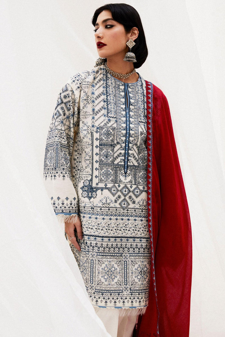 Zara Shahjahan | Luxury Lawn 24 | DIYA-2A - Hoorain Designer Wear - Pakistani Ladies Branded Stitched Clothes in United Kingdom, United states, CA and Australia