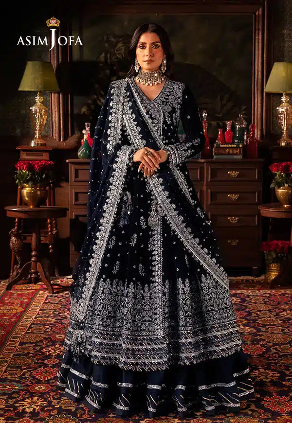 Asim Jofa | Makhmal Wedding Velvet 23 | AJMM-04 - Hoorain Designer Wear - Pakistani Ladies Branded Stitched Clothes in United Kingdom, United states, CA and Australia