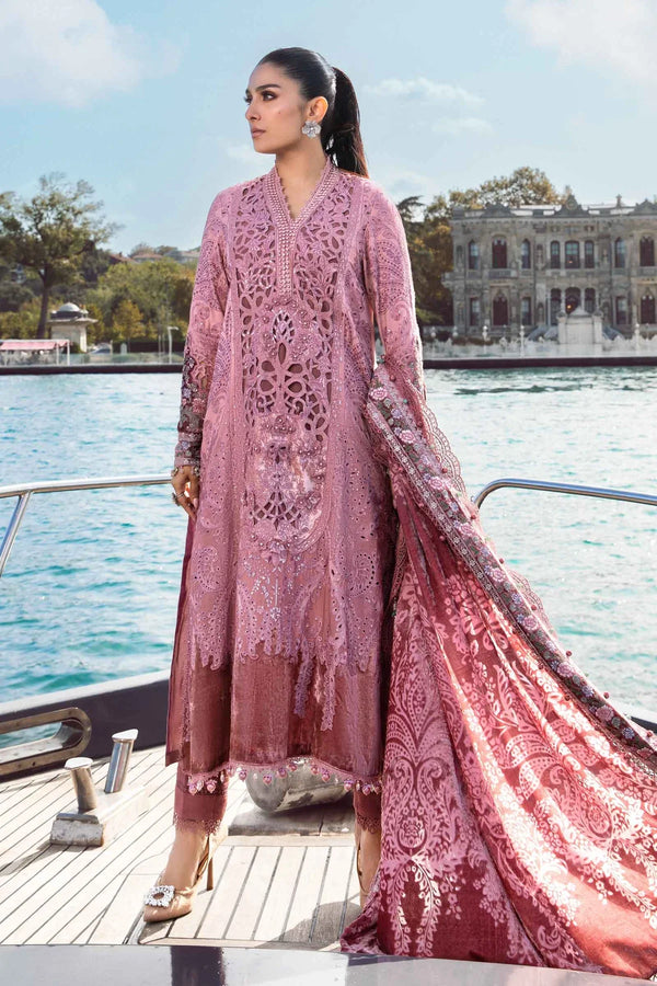 Maria B | Linen 23 | Ash Pink DL-1106 - Hoorain Designer Wear - Pakistani Ladies Branded Stitched Clothes in United Kingdom, United states, CA and Australia