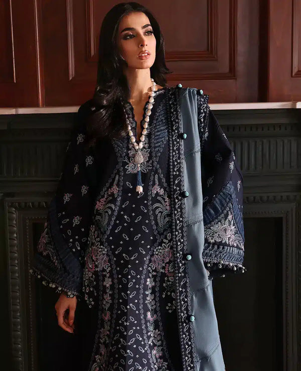 Republic Womenswear | Noemei Luxury Shawl 23 | NWU23-D5-B - Hoorain Designer Wear - Pakistani Ladies Branded Stitched Clothes in United Kingdom, United states, CA and Australia