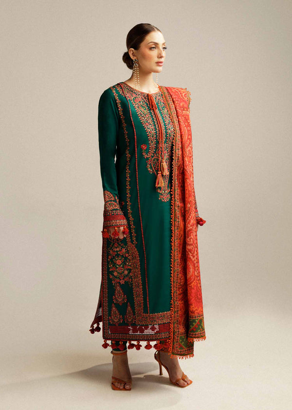 Hussain Rehar | Winter Shawl Khaddar 23 | Marjaan - Hoorain Designer Wear - Pakistani Ladies Branded Stitched Clothes in United Kingdom, United states, CA and Australia