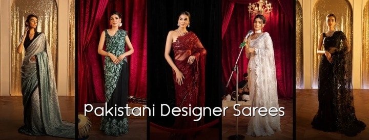 Explore Latest Pakistani Saree Fashion - Hoorain Designer Wear