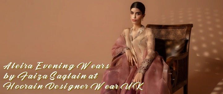 Faiza Saqlain Pakistani Party Wear Dresses UK - Hoorain Designer Wear